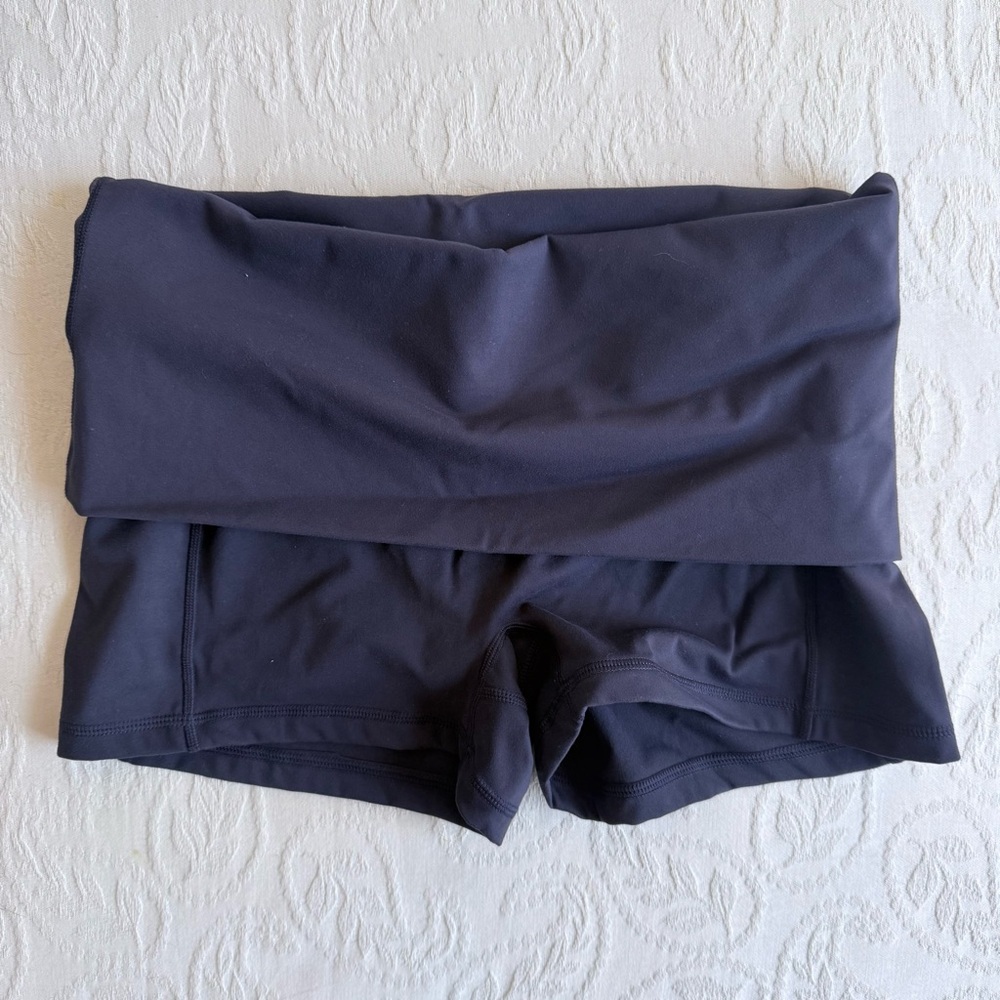 POPFLEX Foldover Booty Short - Cool Black